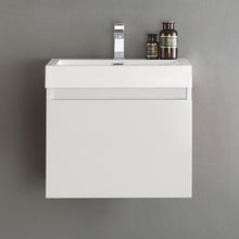 Load image into Gallery viewer, Fresca Nano 24&quot; White Modern Bathroom Cabinet w/ Integrated Sink FCB8006WH-I