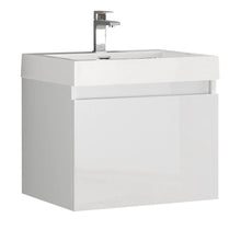 Load image into Gallery viewer, Fresca Nano 24&quot; White Modern Bathroom Cabinet w/ Integrated Sink FCB8006WH-I