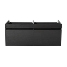 Load image into Gallery viewer, Fresca Mezzo 48&quot; Black Wall Hung Double Sink Modern Bathroom Cabinet FCB8012BW