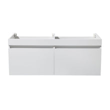 Load image into Gallery viewer, Fresca Mezzo 48&quot; White Wall Hung Double Sink Modern Bathroom Cabinet FCB8012WH