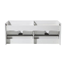 Load image into Gallery viewer, Fresca Mezzo 48&quot; White Wall Hung Double Sink Modern Bathroom Cabinet FCB8012WH