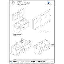 Load image into Gallery viewer, Fresca Opulento 54&quot; Gray Oak Modern Double Sink Bathroom Cabinet w/ Integrated Sinks FCB8013GO-I