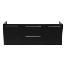 Load image into Gallery viewer, Fresca Opulento 54&quot; Black Modern Double Sink Bathroom Cabinet FCB8013BW