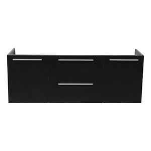 Fresca Opulento 54" Black Modern Double Sink Bathroom Cabinet FCB8013BW