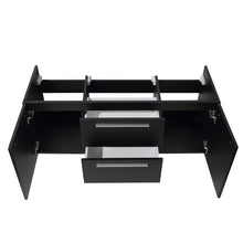 Load image into Gallery viewer, Fresca Opulento 54&quot; Black Modern Double Sink Bathroom Cabinet FCB8013BW