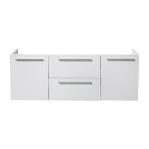 Fresca Opulento 54" White Modern Double Sink Cabinet FCB8013WH