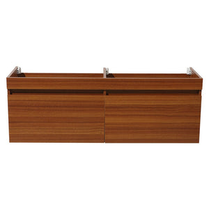 Fresca Largo 57" Teak Modern Double Sink Bathroom Cabinet FCB8040TK