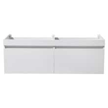 Load image into Gallery viewer, Fresca Largo 57&quot; White Modern Double Sink Bathroom Cabinet FCB8040WH