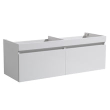 Load image into Gallery viewer, Fresca Largo 57&quot; White Modern Double Sink Bathroom Cabinet FCB8040WH