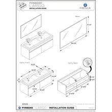 Load image into Gallery viewer, Fresca Largo 57&quot; White Modern Double Sink Bathroom Cabinet FCB8040WH