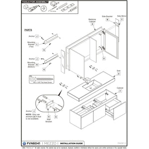 Fresca Mezzo 60" Gray Oak Wall Hung Single Sink Modern Bathroom Cabinet w/ Integrated Sink FCB8041GO-I