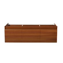 Load image into Gallery viewer, Fresca Mezzo 60&quot; Teak Wall Hung Single Sink Modern Bathroom Cabinet FCB8041TK