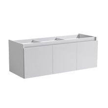 Load image into Gallery viewer, Fresca Mezzo 60&quot; White Wall Hung Single Sink Modern Bathroom Cabinet FCB8041WH