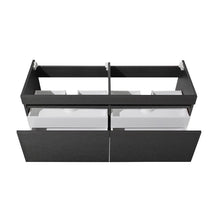 Load image into Gallery viewer, Fresca Mezzo 60&quot; Black Wall Hung Double Sink Modern Bathroom Cabinet FCB8042BW