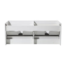 Load image into Gallery viewer, Fresca Mezzo 60&quot; White Wall Hung Double Sink Modern Bathroom Cabinet FCB8042WH