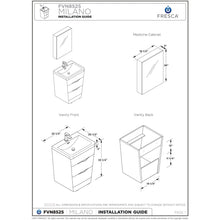 Load image into Gallery viewer, Fresca Milano 26&quot; White Oak Modern Bathroom Cabinet FCB8525WK