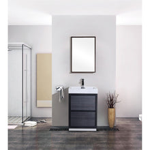 Load image into Gallery viewer, Kubebath FMB24-GO Bliss 24&quot; Gray Oak Free Standing Modern Bathroom Vanity
