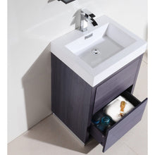 Load image into Gallery viewer, Kubebath FMB24-GO Bliss 24&quot; Gray Oak Free Standing Modern Bathroom Vanity