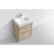 Load image into Gallery viewer, Kubebath FMB24-NW Bliss 24&quot; Nature Wood Free Standing Modern Bathroom Vanity