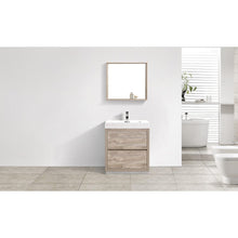 Load image into Gallery viewer, Kubebath FMB30-NW Bliss 30&quot; Nature Wood Free Standing Modern Bathroom Vanity