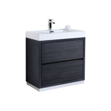 Load image into Gallery viewer, Kubebath FMB36-GO Bliss 36&quot; Gray Oak Free Standing Modern Bathroom Vanity