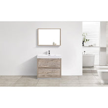Load image into Gallery viewer, Kubebath FMB36-NW Bliss 36&quot; Nature Wood Free Standing Modern Bathroom Vanity