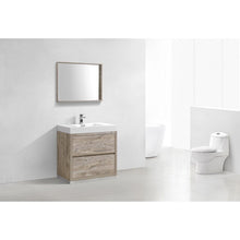 Load image into Gallery viewer, Kubebath FMB36-NW Bliss 36&quot; Nature Wood Free Standing Modern Bathroom Vanity
