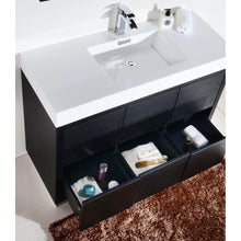 Load image into Gallery viewer, Kubebath FMB48-BK Bliss 48&quot; Black Free Standing Modern Bathroom Vanity
