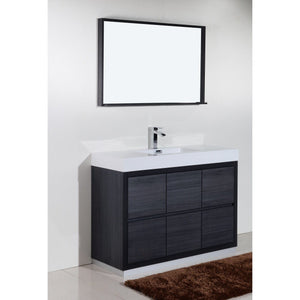 Kubebath FMB48-GO Bliss 48" Gray Oak Free Standing Modern Bathroom Vanity
