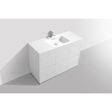 Load image into Gallery viewer, Kubebath FMB48-GW Bliss 48&quot; High Gloss White Free Standing Modern Bathroom Vanity