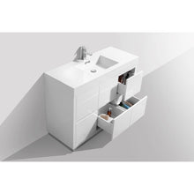 Load image into Gallery viewer, Kubebath FMB48-GW Bliss 48&quot; High Gloss White Free Standing Modern Bathroom Vanity