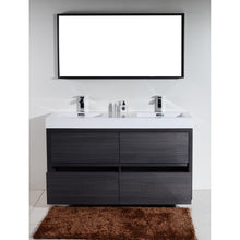Load image into Gallery viewer, Kubebath FMB60D-GO Bliss 60&quot; Double Sink Gray Oak Free Standing Modern Bathroom Vanity