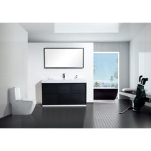 Load image into Gallery viewer, Kubebath FMB60S-BK Bliss 60&quot; Single Sink Black Free Standing Modern Bathroom Vanity