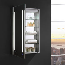 Load image into Gallery viewer, Fresca Tiempo 24&quot; Wide x 36&quot; Tall Bathroom Medicine Cabinet w/ LED Lighting &amp; Defogger FMC012436-L