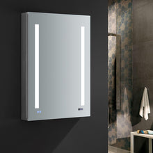 Load image into Gallery viewer, Fresca Tiempo 24&quot; Wide x 36&quot; Tall Bathroom Medicine Cabinet w/ LED Lighting &amp; Defogger FMC012436-R