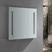 Load image into Gallery viewer, Fresca Tiempo 30&quot; Wide x 30&quot; Tall Bathroom Medicine Cabinet w/ LED Lighting &amp; Defogger FMC013030