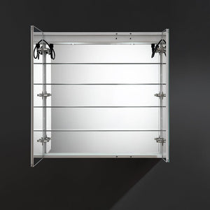 Fresca Tiempo 36" Wide x 36" Tall Bathroom Medicine Cabinet w/ LED Lighting & Defogger FMC013636