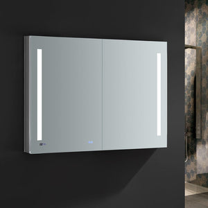 Fresca Tiempo 48" Wide x 36" Tall Bathroom Medicine Cabinet w/ LED Lighting & Defogger FMC014836