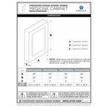 Load image into Gallery viewer, Fresca Spazio 24&quot; Wide x 30&quot; Tall Bathroom Medicine Cabinet w/ LED Lighting &amp; Defogger FMC022430-L