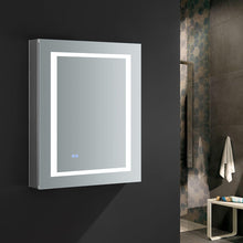 Load image into Gallery viewer, Fresca Spazio 24&quot; Wide x 30&quot; Tall Bathroom Medicine Cabinet w/ LED Lighting &amp; Defogger FMC022430-R