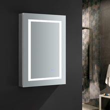 Load image into Gallery viewer, Fresca Spazio 24&quot; Wide x 36&quot; Tall Bathroom Medicine Cabinet w/ LED Lighting &amp; Defogger FMC022436-L