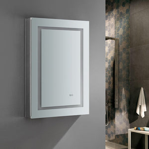 Fresca Spazio 24" Wide x 36" Tall Bathroom Medicine Cabinet w/ LED Lighting & Defogger FMC022436-L