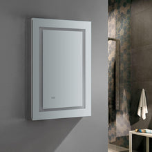 Load image into Gallery viewer, Fresca Spazio 24&quot; Wide x 36&quot; Tall Bathroom Medicine Cabinet w/ LED Lighting &amp; Defogger FMC022436-R