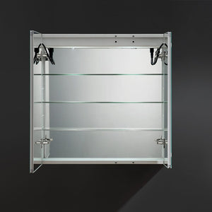 Fresca Spazio 30" Wide x 30" Tall Bathroom Medicine Cabinet w/ LED Lighting & Defogger FMC023030