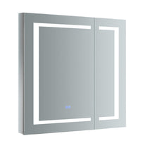 Load image into Gallery viewer, Fresca Spazio 30&quot; Wide x 30&quot; Tall Bathroom Medicine Cabinet w/ LED Lighting &amp; Defogger FMC023030