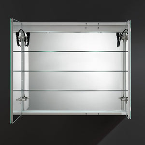 Fresca Spazio 36" Wide x 30" Tall Bathroom Medicine Cabinet w/ LED Lighting & Defogger FMC023630