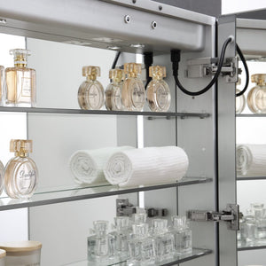 Fresca Spazio 36" Wide x 36" Tall Bathroom Medicine Cabinet w/ LED Lighting & Defogger FMC023636