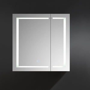Fresca Spazio 36" Wide x 36" Tall Bathroom Medicine Cabinet w/ LED Lighting & Defogger FMC023636