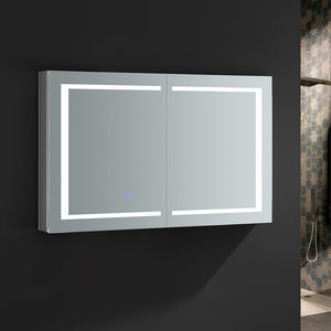Fresca Spazio 48" Wide x 30" Tall Bathroom Medicine Cabinet w/ LED Lighting & Defogger FMC024830
