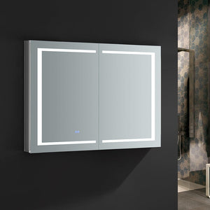 Fresca Spazio 48" Wide x 36" Tall Bathroom Medicine Cabinet w/ LED Lighting & Defogger FMC024836